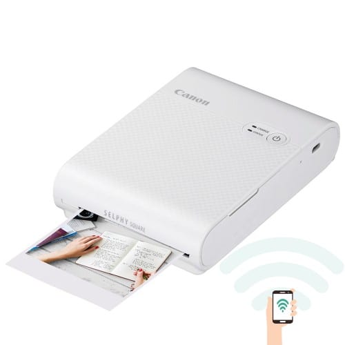 CANON - Imprimante thermique Selphy Square QX10 blanche - Tirages 6,8x6,8cm - Impression Wifi direct Smartphone