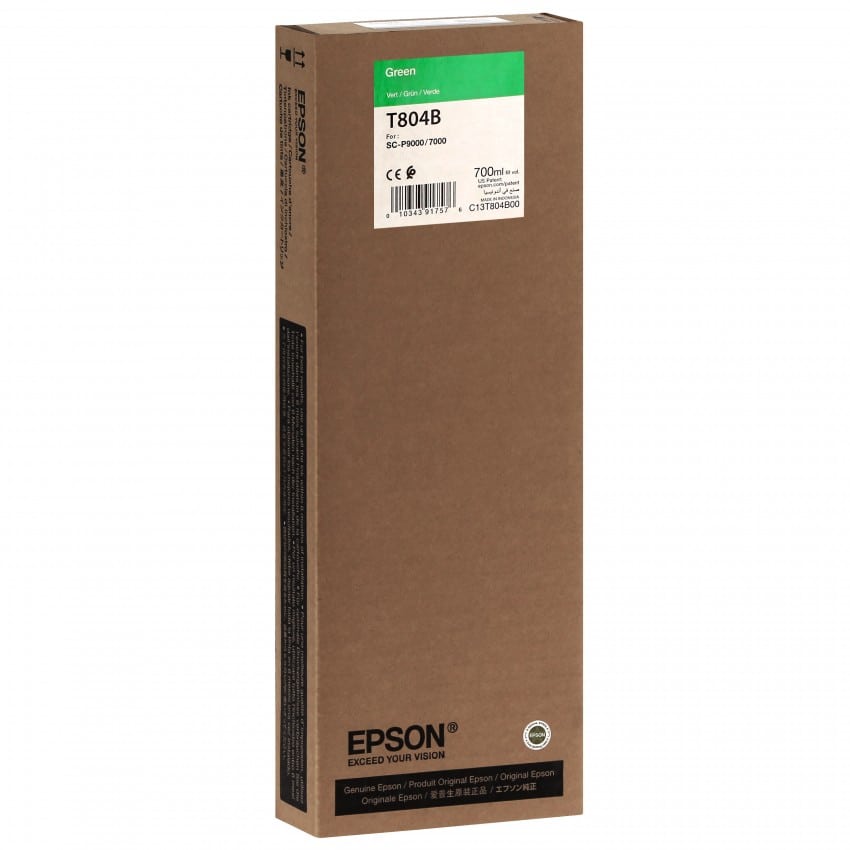 Cartouche d'encre traceur EPSON T804B Pour imprimante SC-P7000/9000 Vert - 700ml