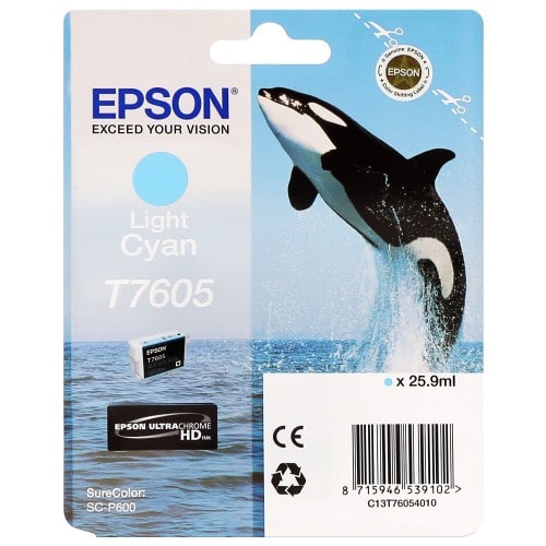 EPSON - Cartouche d'encre traceur SC-P600 - Cyan clair - 25,9ml - T7605