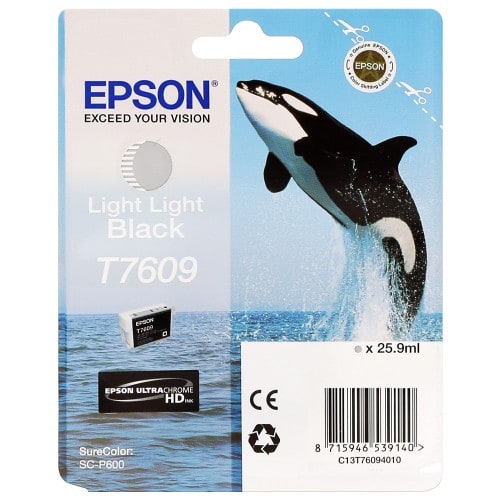 EPSON - Cartouche d'encre traceur SC-P600 - Gris clair - 25,9ml - T7609