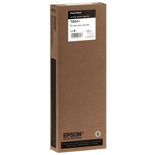 EPSON - Cartouche d'encre traceur T8041 Pour imprimante SC-P6000/7000/7000V8000/9000/9000V Noir Photo - 700ml