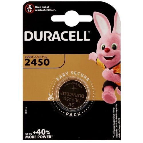 DURACELL - Pile lithium CR2450 3V Blister d'1 pile