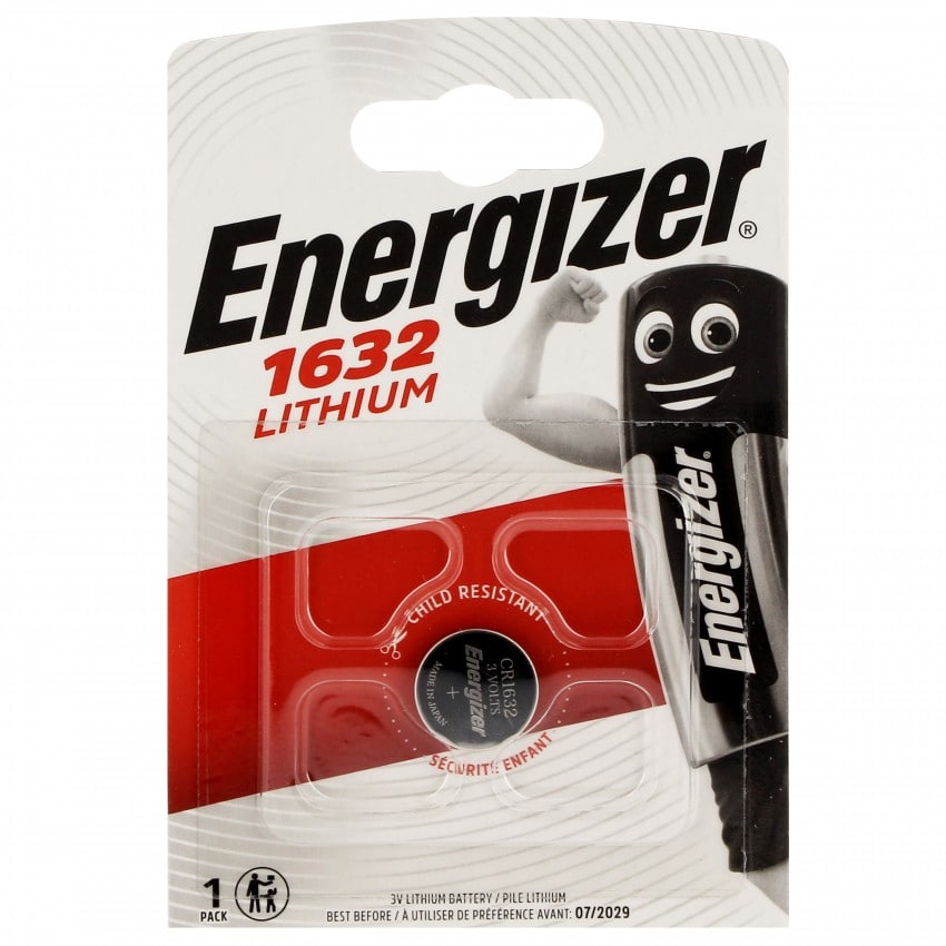 Pile lithium CR1632 3V ENERGIZER Blister d'1 pile