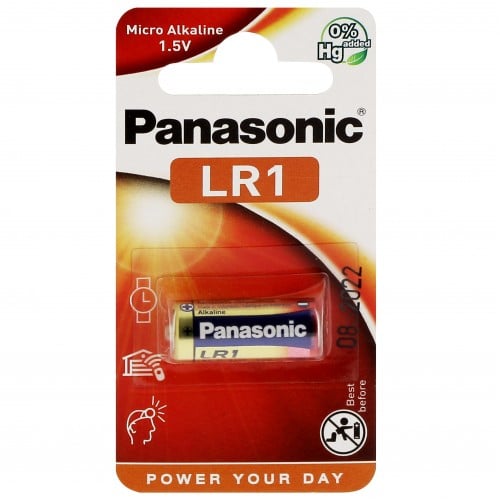 PANASONIC - Pile alcaline LR1 MN9100 AM5 1,5V Cell Power Blister d'1 pile