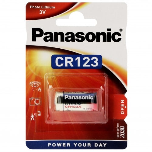 PANASONIC - Pile lithium CR123A CR17345 3V Photo Power Blister d'1 pile