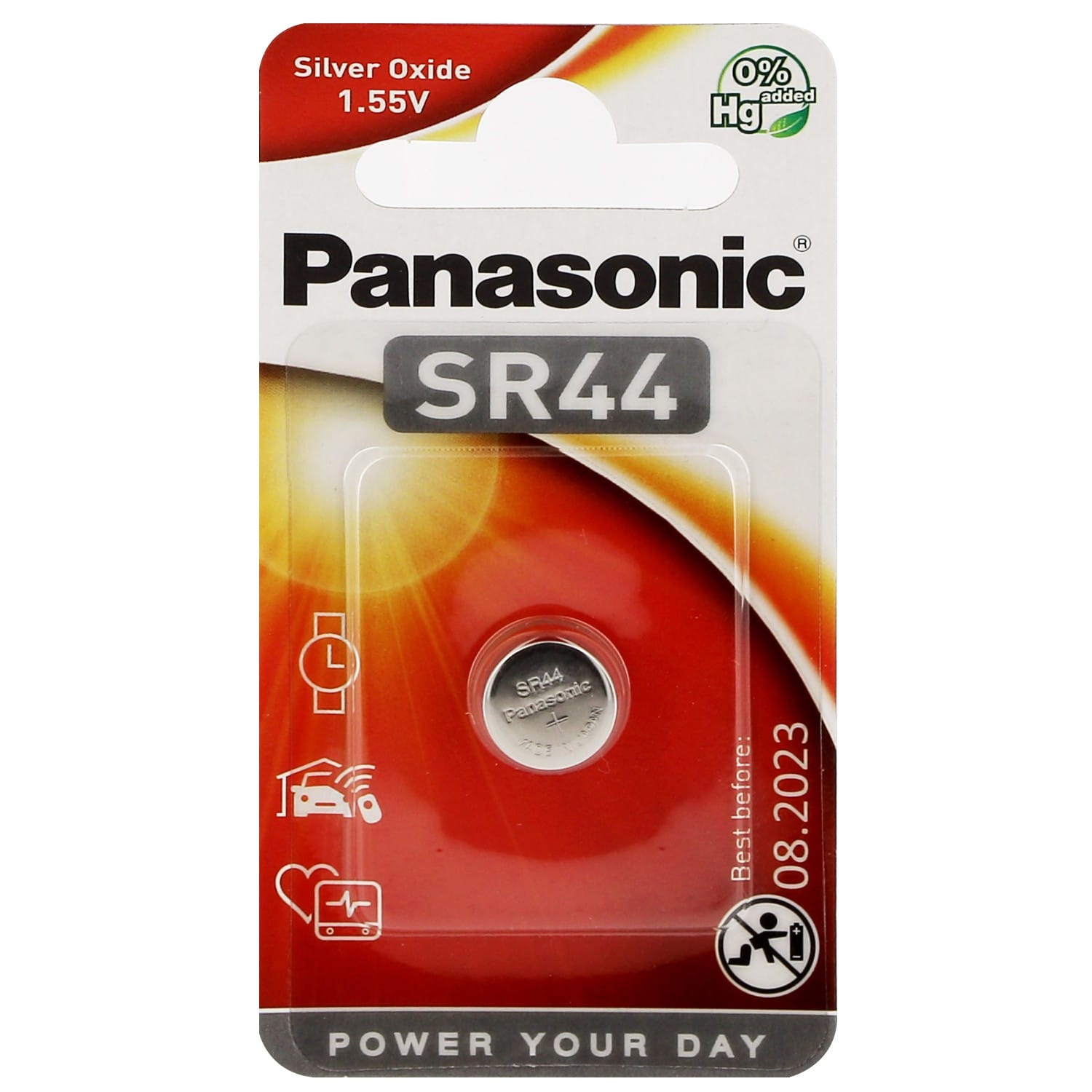 Blister de 1 pile SR44 Oxyde d'argent Panasonic