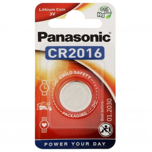 Pile lithium CR2016 3V PANASONIC Power Blister d'1 pile