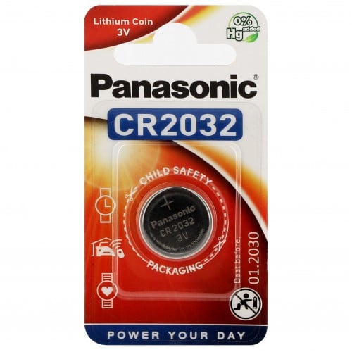 Panasonic Pile bouton au lithium CR2032 3V 2 broches à souder (1 pcs, CR2032)  - digitec