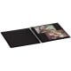 Album photo DEKNUDT à spirale 20x20cm - 48 pages noires Tissu noir