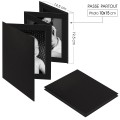 DEKNUDT - Mini album accordéon LEPORELLO - 8 pages noires - 8 photos 10x15cm - Couverture Noire 14,5x19,5cm