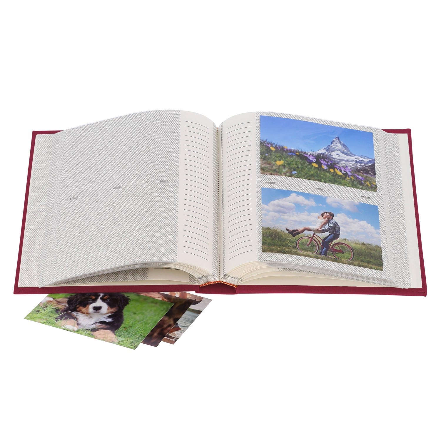 Album photo ERICA pochettes avec mémo KRAFTTY - 100 pages kraft - 500  photos - Couverture Rouge 33,8x37cm