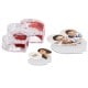 Cadre photo DEKNUDT double face pour 2 photos 13,5x9cm - paillettes rouges - Dim. 9,5x14x3,5cm