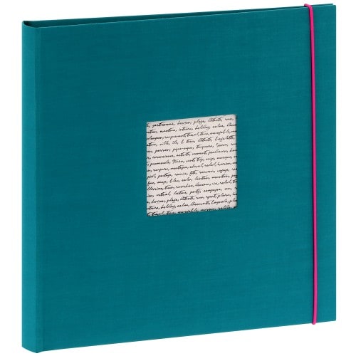 PANODIA - Album photo traditionnel LINEA - 60 pages ivoires + feuillets cristal - 240 photos - Couverture Bleue 30x30cm + fenêtre