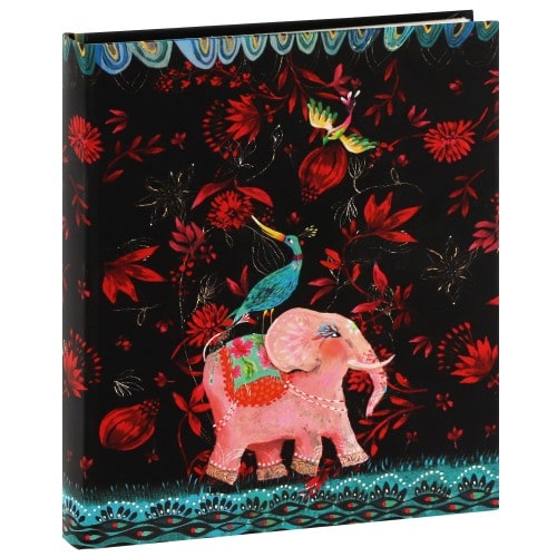 PANODIA - Album photo pochettes avec mémo ARTISTES "Illustration IZOU" - 50 pages ivoires - 100 photos - Couverture "Elephant rose" 22x25cm
