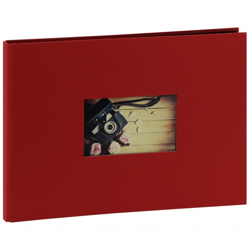 Album photo PANODIA série STUDIO 34x24cm - spirale cachées 40 pages noires - Traditionnel  (Rouge)