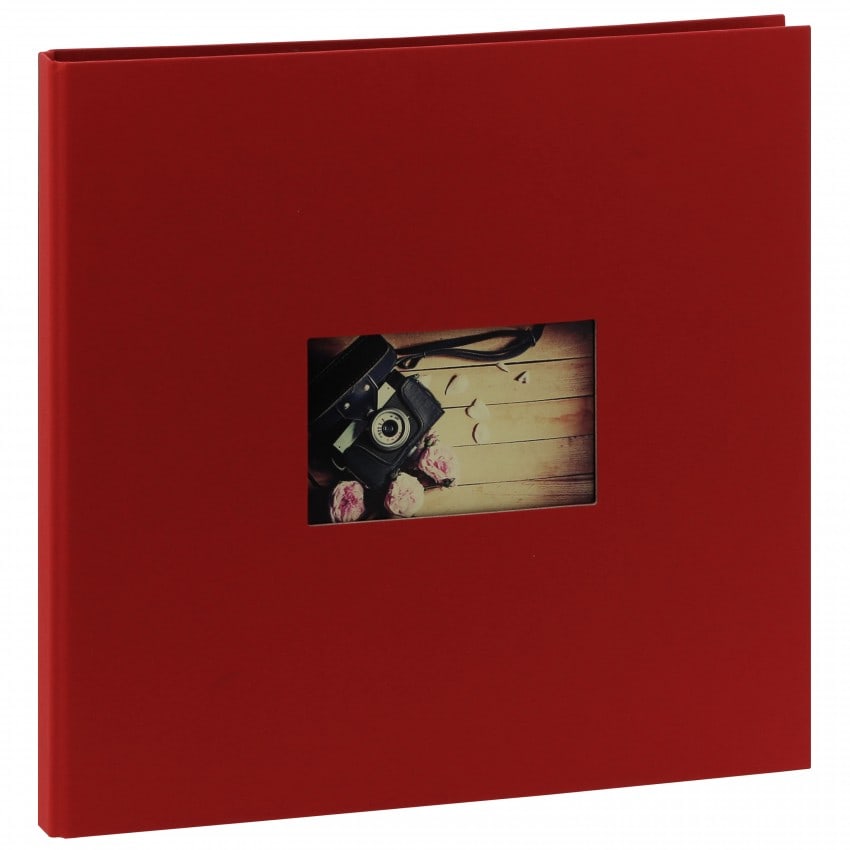Album photo PANODIA série STUDIO 35x32cm - spirale cachées 60 pages noires - Traditionnel  (Rouge)