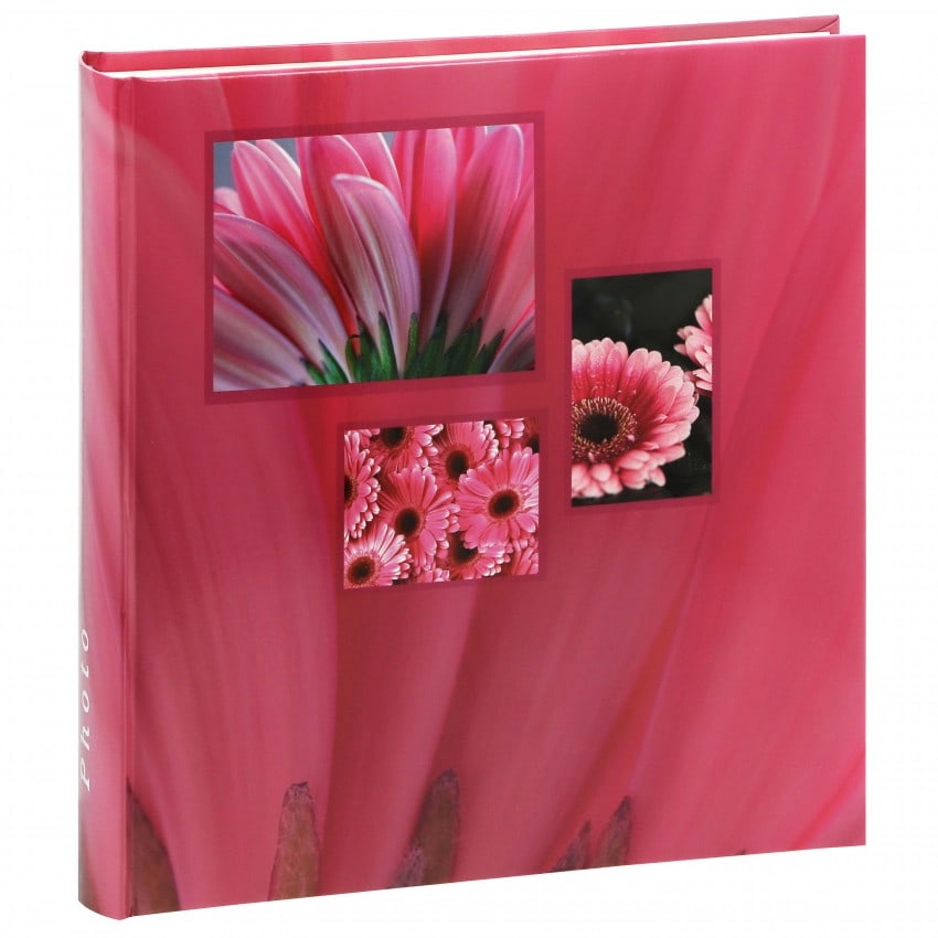 Jumbo Singo - 100 pages blanches + feuillets cristal - 400 photos - Couverture Rose 30x30cm
