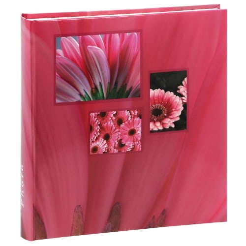 HAMA - Album photo traditionnel SINGO JUMBO - 100 pages blanches + feuillets cristal - 400 photos - Couverture Rose Fushia 30x30cm