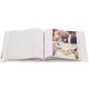 pochettes avec mémo Lazise - 100 pages blanches - 200 photos - Couverture Blanche dorée 22,5x22cm + poche CD