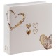 pochettes avec mémo Lazise - 100 pages blanches - 200 photos - Couverture Blanche dorée 22,5x22cm + poche CD