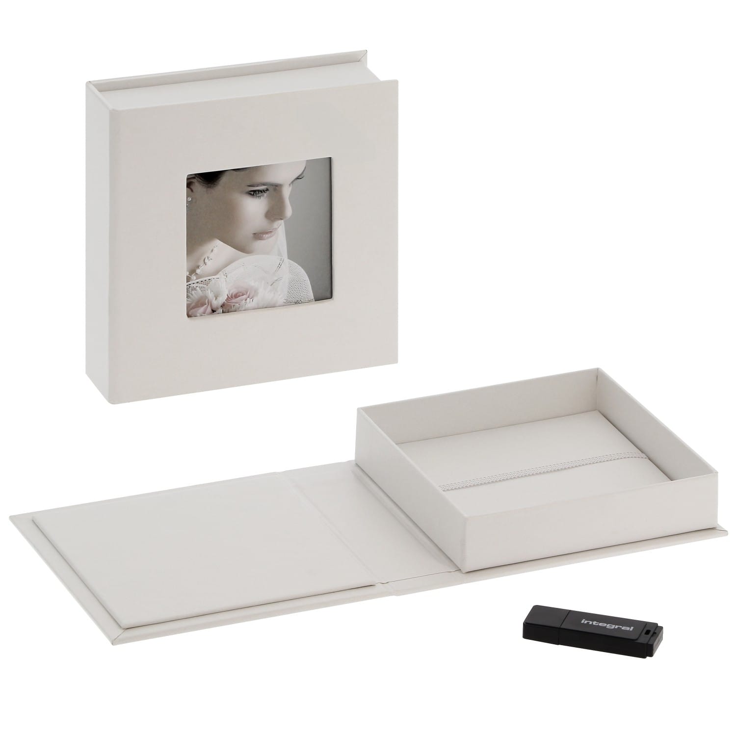 Boîte de rangement DEKNUDT pour clé USB & photos en simili cuir