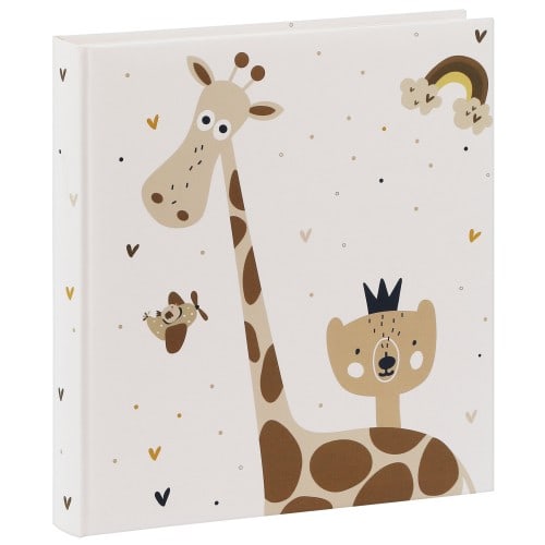 Album photo GOLDBUCH traditionnel Naissance LITTLE DREAM - 60 pages  blanches + feuillets cristal - 240 photos - Couverture Girafe 30x31cm