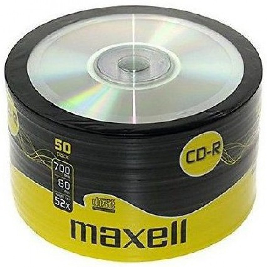 CD-R MAXELL 700Mo / 80min - Vitesse 52x - Tour de 50