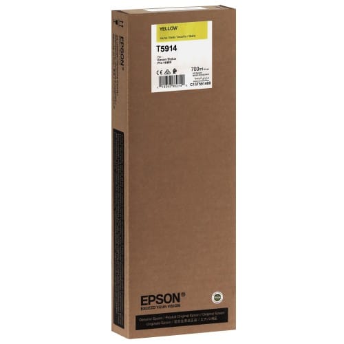 EPSON - Cartouche d'encre traceur T5914 Pour imprimante 11880 Jaune - 700ml