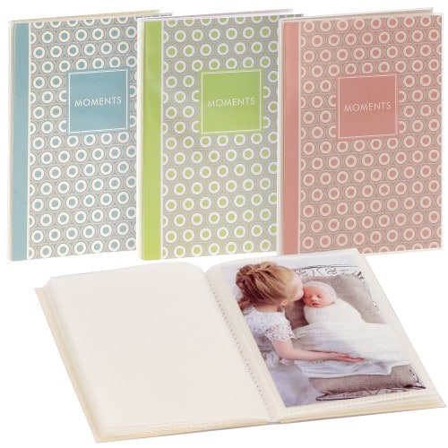 GOLDBUCH - Mini album pochettes sans mémo PURE MOMENTS - 32 pages blanches - 32 photos - Couverture Coloris aléatoire 12x16cm