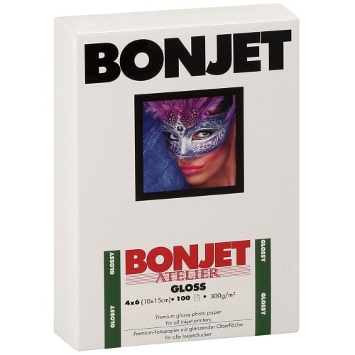 Papier jet d'encre BONJET BONJET ATELIER papier brillant 300g 10x15cm - 100 feuilles