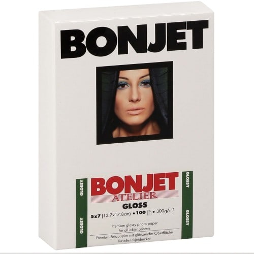 BONJET - Papier jet d'encre ATELIER brillant 300g  12,7x17,8cm - 100 feuilles