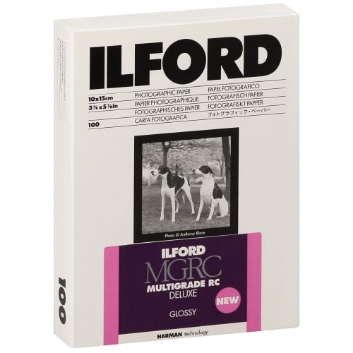 ILFORD - Papier argentique noir et blanc Multigrade MG V RC Brillant 1M (1179804) - 100 Feuilles - 10x15cm