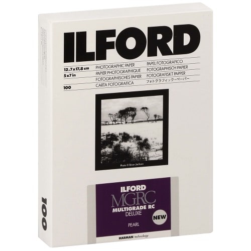 ILFORD - Papier argentique noir et blanc Multigrade MG V RC Perlé 44M (1180189) - 100 Feuilles - 12,7x17,8cm