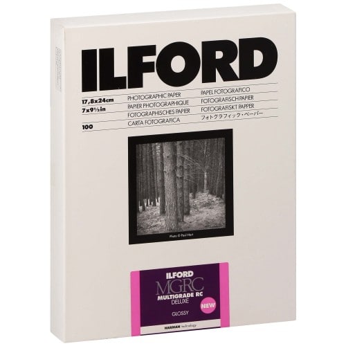 ILFORD - Papier argentique noir et blanc Multigrade MG V RC Brillant 1M (1179897) - 100 Feuilles - 17,8x24,0cm