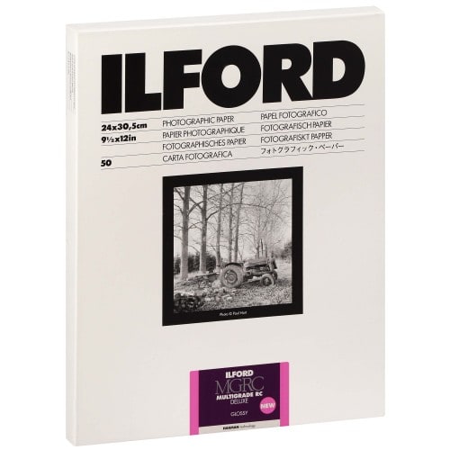 ILFORD - Papier argentique noir et blanc Multigrade MG V RC Brillant 1M (1180002) - 50 Feuilles - 24,0x30,5cm