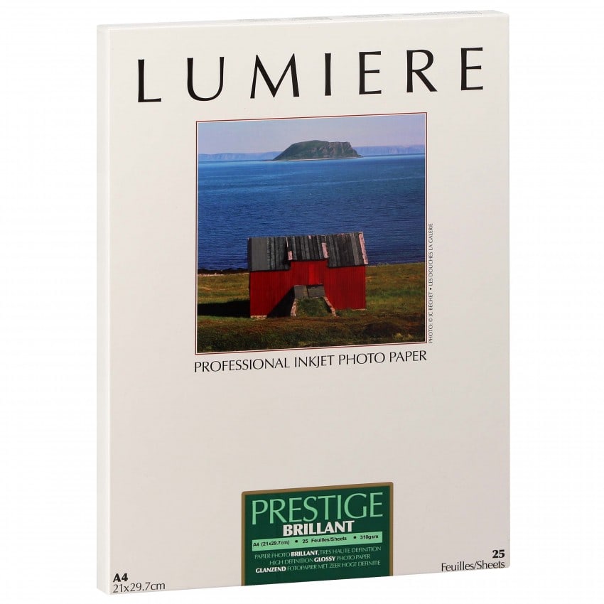 Papier jet d'encre LUMIERE LUMIERE PRESTIGE papier RC brillant 310g - A4 - 25 feuilles