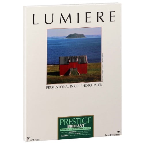 LUMIERE - Papier jet d'encre PRESTIGE RC brillant 310g - A4 (21x29,7cm) - 25 feuilles