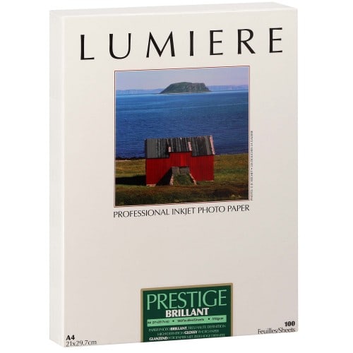 Papier jet d'encre LUMIERE LUMIERE PRESTIGE papier RC brillant 310g - A4 - 100 feuilles