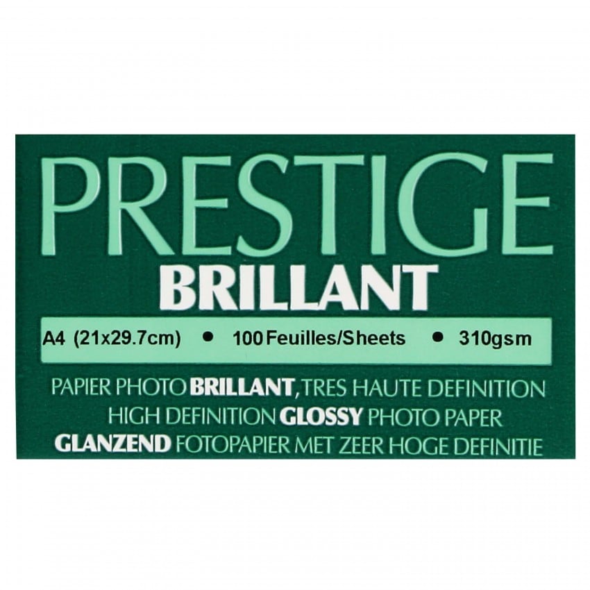 MR.R Papier Photo Brillant Jet D'Encre Double Face - 120g/m² - A4 - 100 Feuilles - Pour Imprimantes Jet D'Encre