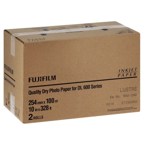 FUJI - Papier jet d'encre Papier lustré DL220 pour DL600 / DL650 - 254mm x 100m - 2 rouleaux