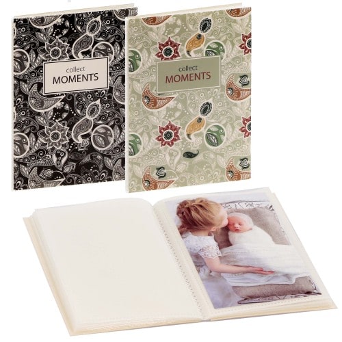 GOLDBUCH - Mini album pochettes sans mémo NEW PAISLEY - 32 pages blanches - 32 photos - Couverture Coloris aléatoire 12x16cm