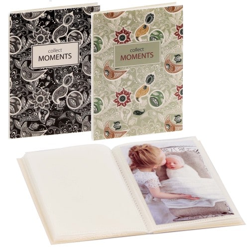 GOLDBUCH - Mini album pochettes sans mémo NEW PAISLEY - 32 pages blanches - 32 photos - Couverture Coloris aléatoire 12x16cm - à l'unité