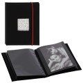 PANODIA - Mini album pochettes sans mémo LINEA - 36 pages noires - 36 photos - Couverture Noire 13,5x16,5cm + fenêtre