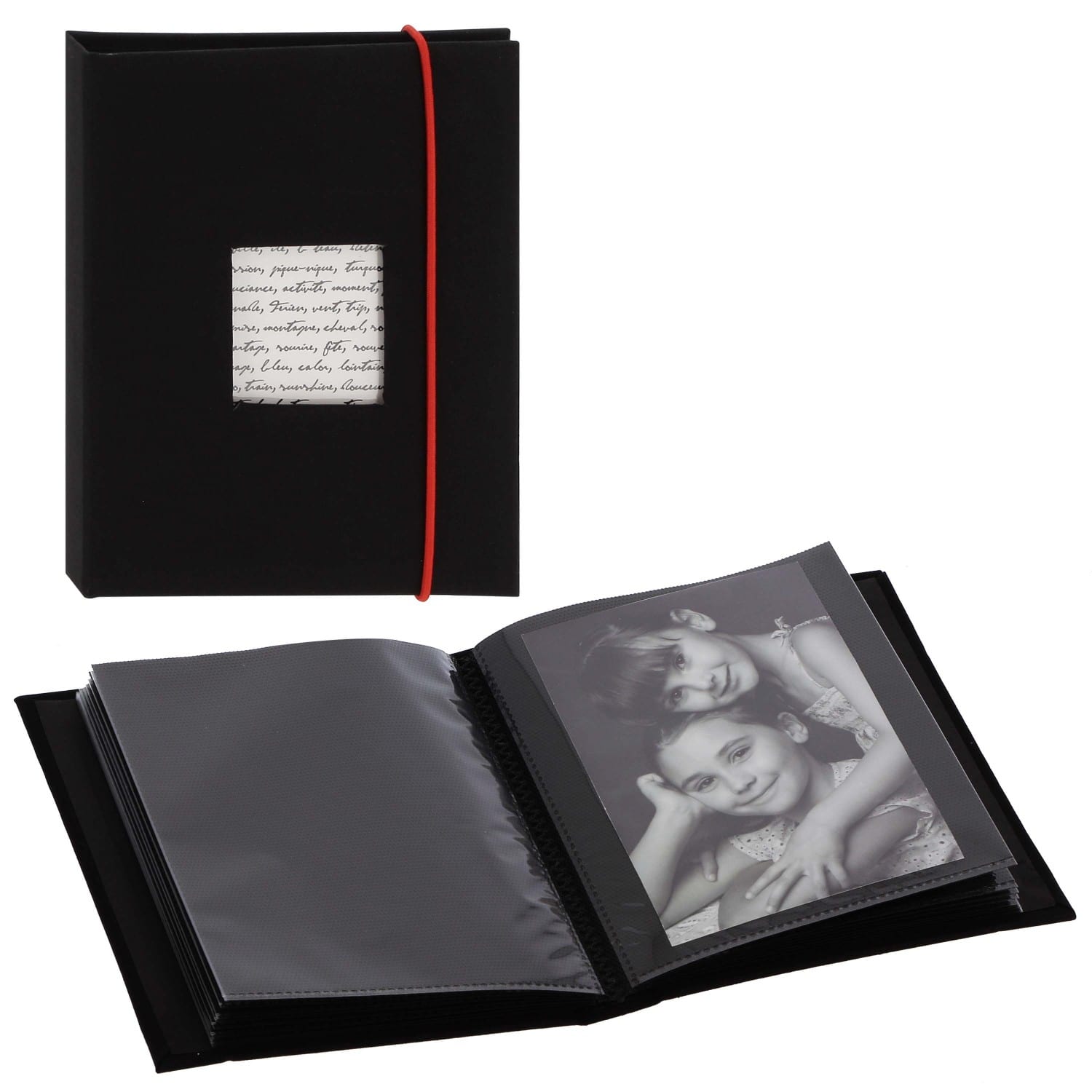 Album photo pochettes noir 500 photos 11.5x15 cm LINEA