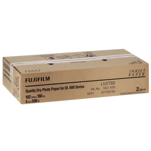 FUJI - Papier jet d'encre Papier lustré DL220 pour DL600 / DL650 - 102mm x 180m - 2 rouleaux