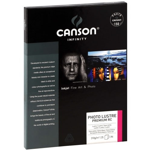 CANSON - Papier jet d'encre Infinity Photolustré Premium RC extra blanc 310g - A4 (21x29,7cm) - 25 feuilles