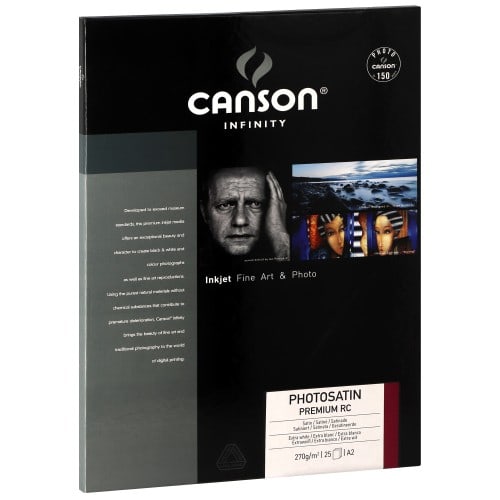 Papier jet d'encre CANSON CANSON Infinity Photosatin Premium RC  extra blanc 270g - A2 - 25 feuilles