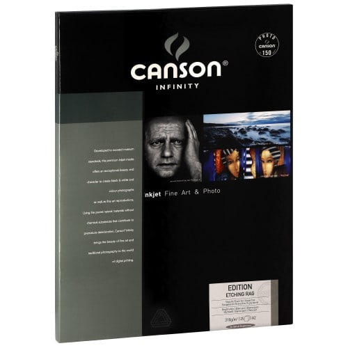 CANSON - Papier jet d'encre Infinity Edition Etching Rag mat blanc 310g - A2 (42x59,4cm) - 25 feuilles