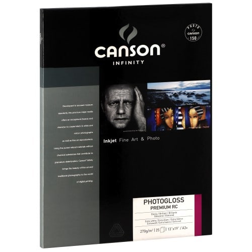 Papier jet d'encre CANSON CANSON Infinity Photogloss Premium RC extra blanc - 270g - A3+ - 25 feuilles