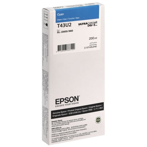 EPSON - Cartouche d'encre C13T43U240 - Cyan - Pour D800